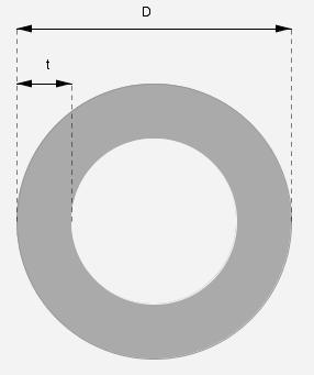 OPPGAVE 16 (6 poeng) Figuren viser tverrsnittet av et rør med ytre diameter ' cm og veggtykkelse 7 cm.