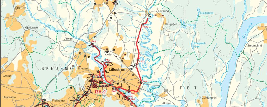 Pumpeledningen fra PA1 er lagt i utløpstunnelen fra renseanlegget og føres direkte til innløpskammeret til renseanlegget der dette avløpsvannet blandes med vannet fra henholdsvis Lørenskog og