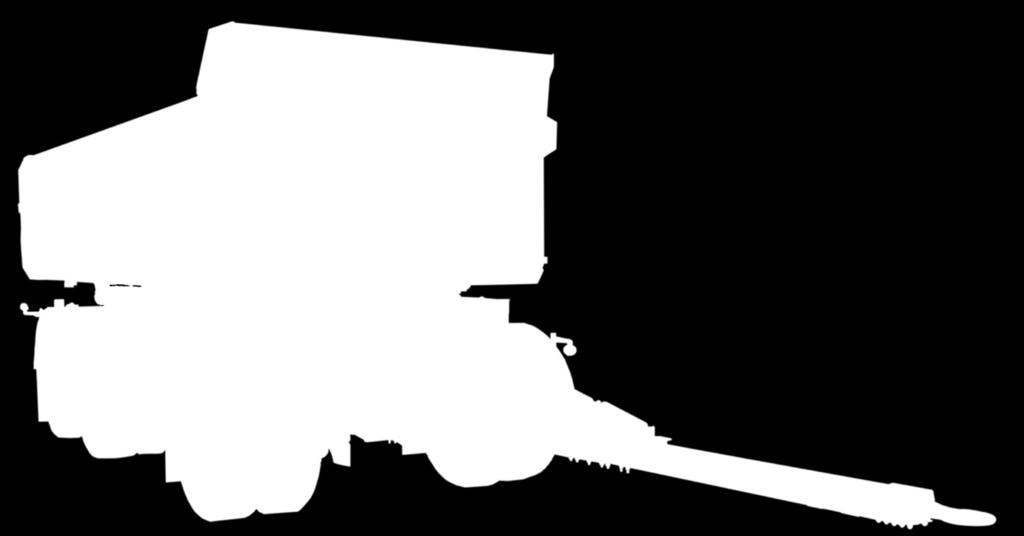 Pumpe: Chassis: Utstyr: Finish: 100L Aluminiums dørkplate over ramme mellom Svingskive og hydraulikk tank.