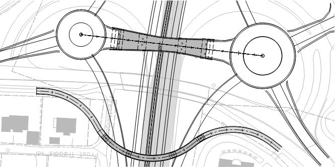 Figur 3-2: Oversikt 3.2.2. Valg av brutype Bjelkebru av spennarmert betong i 3 spenn med utkraget overbygning forbi endeopplegg.