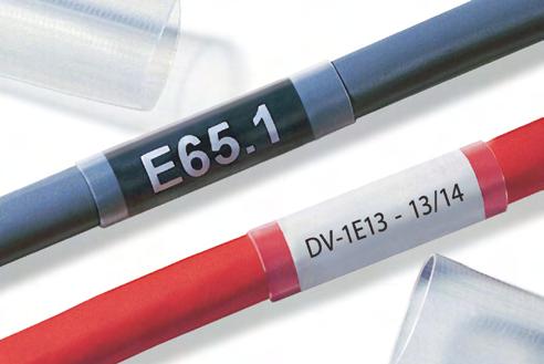Krympeprodukter 2.1 3:1 fleksibel og transparent TF34 Beskytter kabel-, lednings-. og komponentmerking.