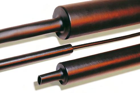 2.1 Krympeprodukter opp til 4:1 1 m lengder TREDUX MA47 medium tykkvegget, med lim Velegnet for isolasjon og beskyttelse av kabler og endeavslutninger i lavspenningsapplikasjoner.