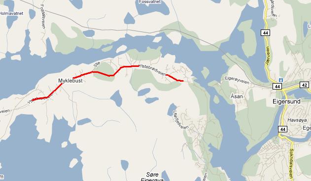 Reguleringsplan for GS-veg langs Fv 65, Ytstebrødveien, Eigerøy 6 NNLEDNNG.