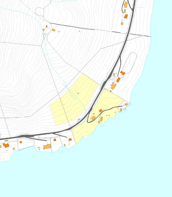 Rasvurdering av potensielle utbyggingsområde 37 Område: Torsnes, bustadområde Det føreslegne områda ligg frå 0-20 og 25 til 65 m.o.h i ei søraustvendt bakke om lag på sjølve nesformasjonen.