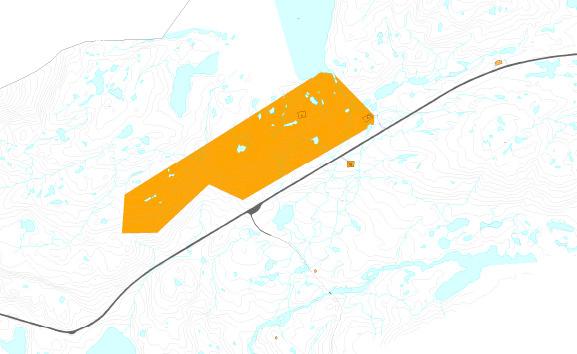 Rasvurdering av potensielle utbyggingsområde 39 Område: Gaularfjellet, hytteområde Det føreslegne området ligg i småkupert terreng midt inne på