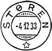 Forminsket stempelavtrykk Stempel nr. 4 Type: HJ-SL Utsendt 06.11.1933 STØREN Innsendt 05.12.1933 Stempel nr. 5 Type: SA Utsendt 05.12.1933 STØREN Innsendt 04.02.1943 Generalreparasjon av stempel nr.