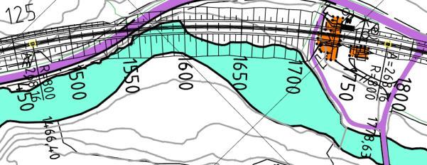 Plassering og kurvatur. Sjå teikning B001 Figur 32 Alternativ 4 og 5.