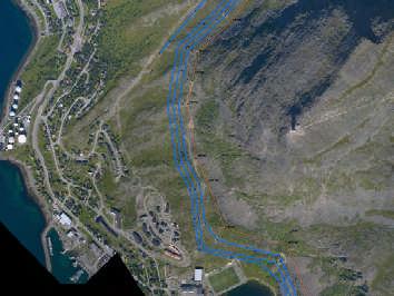 Som kjent er bebyggelsen i Rypefjord også allerede sterkt påvirket av bestående ledninger i traséalternativ 1.0. Figur 14.