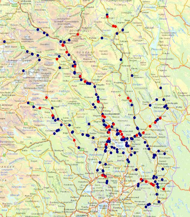 Innlandet politidistrikt Drepte 2016 12.jan Motsatt kjøreretning Elverum RV3 Kvinne 67 Bilfører 13.jan Motsatt kjøreretning Trysil RV25 Kvinne 63 Bilfører 26.