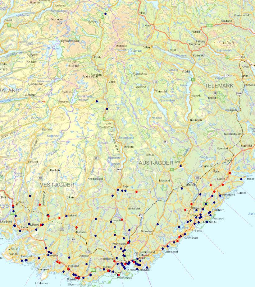 Agder politidistrikt Drepte 2016 28.mai Utforkjøring Kvinesdal FV829 Mann 39 Andre 2.jul Utforkjøring Froland FV152 Mann 20 Bilfører 11.