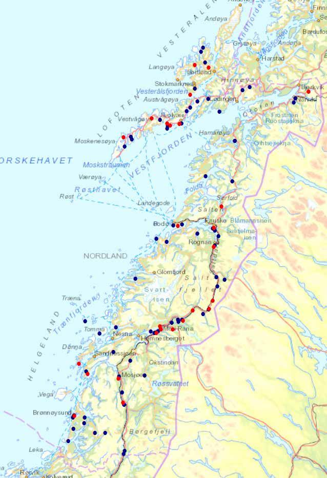 Nordland politidistrikt Drepte 2016 21.mar Motsatt kjøreretning Saltdal EV6 Mann 38 Andre 19.jun Motsatt kjøreretning Grane EV6 Mann 56 MC 19.