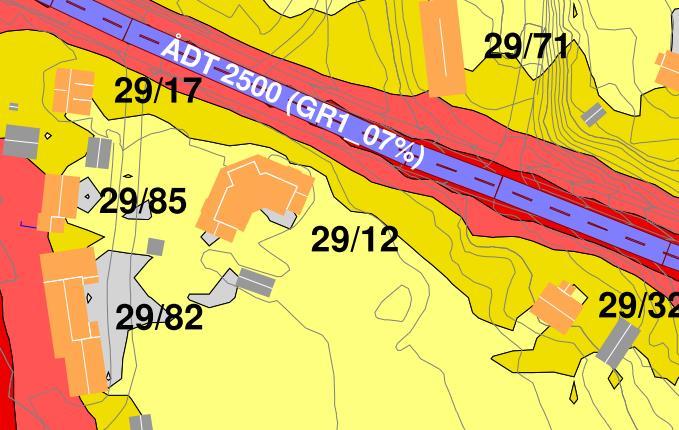 5.1.3 Barnehagen, langs FV258 Barnehagen får støybidrag fra både E6 og FV258 over Lden 55 db.