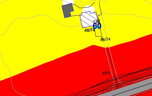 oppfylles ikke med 2,5 m høy støyskjerm langs strekningen.