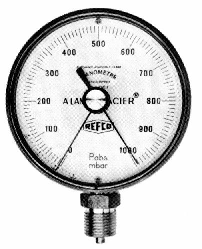 VERKTØY TORRMETER - NIPPLER - SCHRADERVENTIL Torrmeter 24032400 Torrmeter - nedjusterbar kontrollviser, skaladiameter 80 mm måleområde 0-1000 mbar.