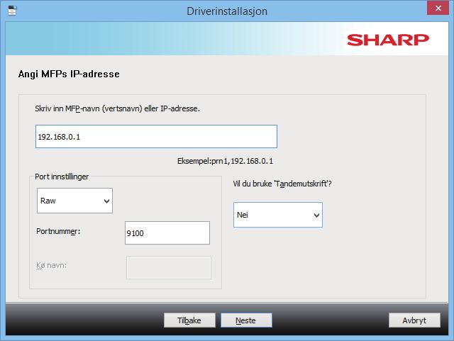 Innholdsfortegnelse Windows/velge programvare som skal installeres Installere skriverdriveren / PC-Fax-driveren (felles prosedyre) Skreddersydd installasjon Installasjon ved å spesifisere maskinens