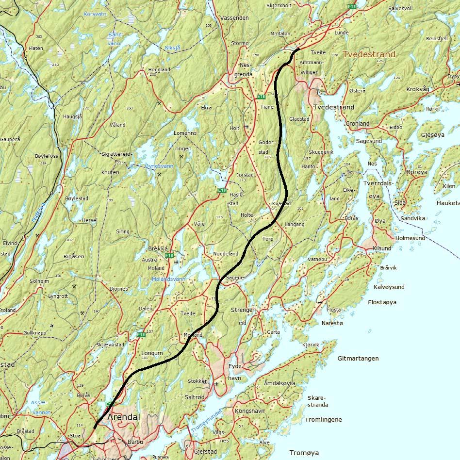 Statens vegvesen Region sør A3-2 E18 Tvedestrand-Arendal kjerneboring tunneltraseer A Prosjektinformasjon A3 Orientering om prosjektet 2014-09-17 1 Arbeidenes art og omfang Det skal gjennomføres