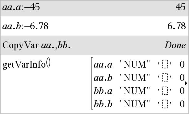 constructmat() katalog > Var1 økes automatisk fra 1 og opp til antrad. I hver rad øker Var2 fra 1 og opp til antkol. CopyVar (kopivar) katalog > CopyVar Var1, Var2 