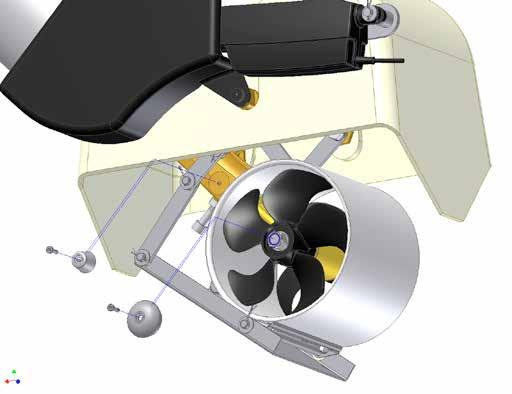 Check and relubricate with waterproof grease if neccessary Zinc anode, retract mechanism Zinc anode, gearleg Maintenance Vedlikehold» Retighten the bolts holding the gearhouse to the motor bracket