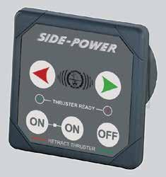 Green status LED RED status LED YELLOW status/on-off LED General use & alarm indication - SR PANEL ON: push both ON buttons simultaneously, thruster deploys.