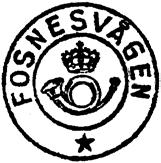 Brevhuset FOSNESVÅGEN ble nedlagt 30.06.1963. Stempel nr. 1 Type: IV Utsendt 30.06.1911 714 Innsendt?
