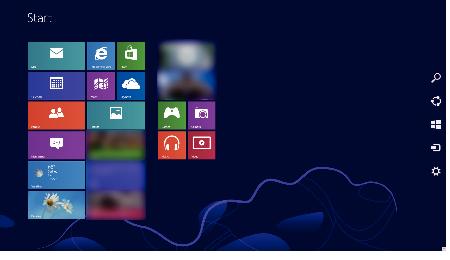 Kopiering Windows 8/Windows 81 1 Display Apps (For Windows 8) Klikk på Search amuletten (For Windows