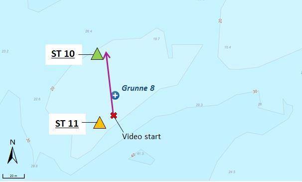 Vedlegg B Beskrivelse av grunner Forprosjekt utdyping av innseilings farleden, miljøundersøkelse multiconsult.no Grunne 8 Ved grunne 8 jf.