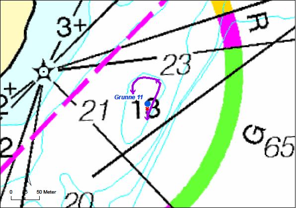 Vedlegg B Beskrivelse av grunner Forprosjekt utdyping av innseilings farleden, miljøundersøkelse multiconsult.no Grunne 11 Dykkerinspeksjonene av denne grunnen jf.