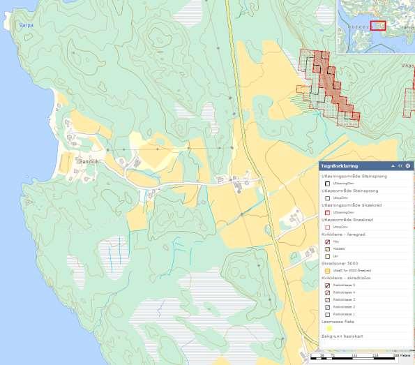 Vedlegg 4: Fareområder for steinsprang og snøras Kilde: http://skredatlas.nve.