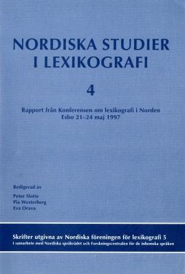 NORDISKE STUDIER I LEKSIKOGRAFI Titel: Forfatter: Levende eller død: Refleksjoner omkring fremstillingen av leksikografiske eksempler Jón Hilmar Jónsson Kilde: Nordiska Studier i Lexikografi 4, 1997,