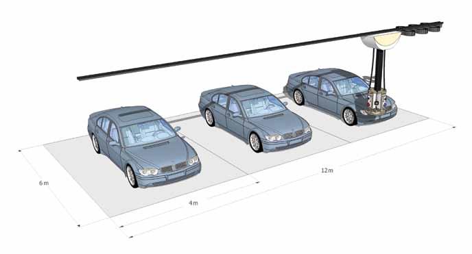 sentralstasjoner. Sentralstasjonen er utstyrt med 4 stk. smøreuttak for olje, samt uttak for trykkluft og 230 V. 4 stk. slangetromler for olje, lengde 8m 2 stk.