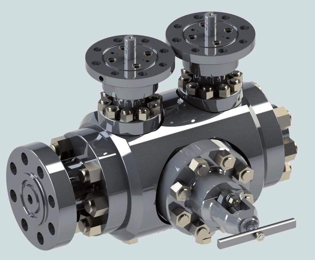 DIB Ball Valve Design acc. to API 6D, API 6A,ASME B16.34, ISO 17972, API 608. Design: Two high performance Trunnion Mounted into a single body with a bleed connection in between the two balls.