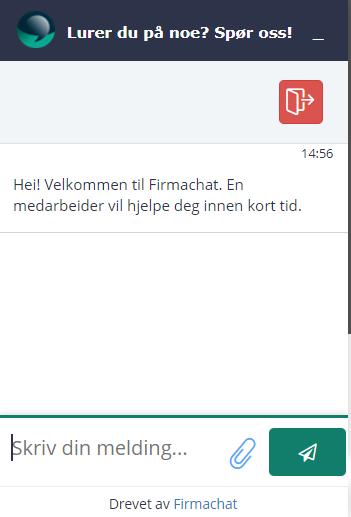 Kodesegmentet hentes fra chat-innstillinger i Administrasjon-siden.