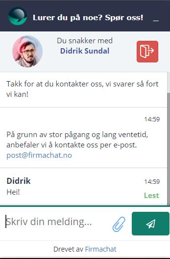 åpne chatten.