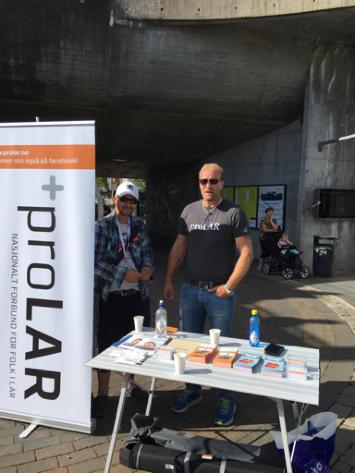 flere norske byer var prolar på plass med stand,