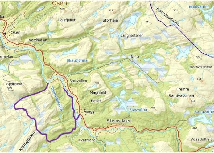 3 FORESLÅTT LØYPETRASÉ Miljødirektoratet har utarbeidet en veileder for fastsettelse av snøskuterløyper.