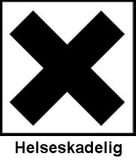 15. Regelverksmessige opplysninger Farebetegnelse: Helseskadelig; Miljøskadelig Faresymboler: Xn;N Inneholder diklorisocyanursyre, natrium-salt R-setninger Farlig ved svelging.