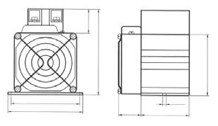 -FASE SOLID STATE MODULER MED KJØLEPROFIL OG VIFTE Typebetegnelse HPR-60DA+ HPR-60AA+ HPR-80DA+ HPR-80AA+ HPR-00DA+ HPR-00AA+ Type Maks resistiv laststrøm Kortslutningsbeskyttelse Maks.