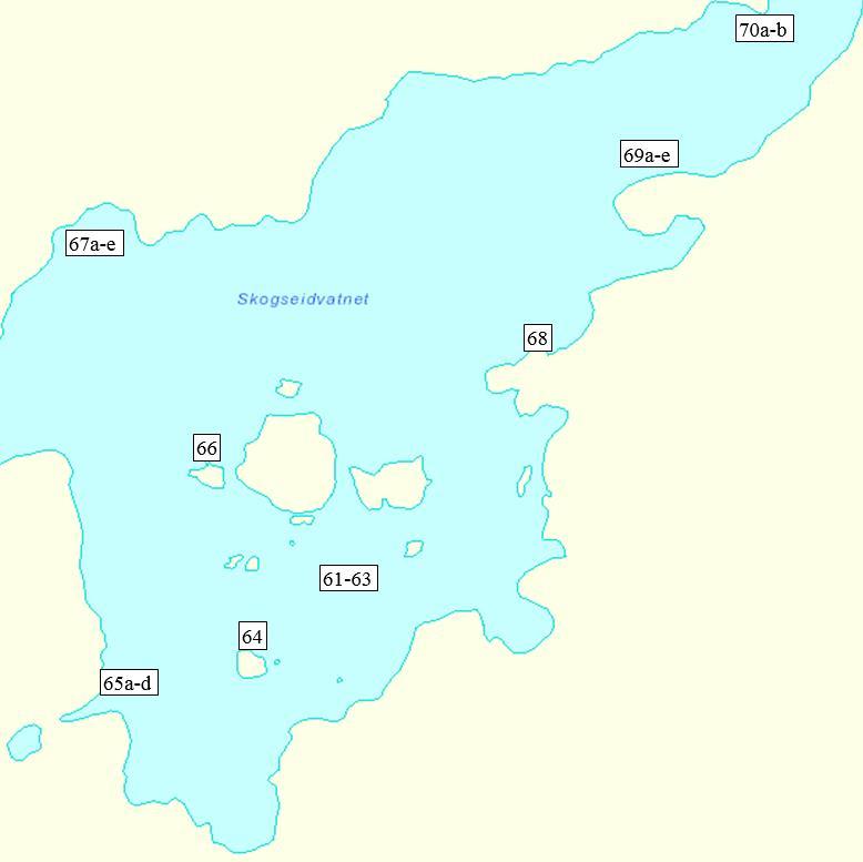 i Henangervatnet, avhengig av djupne-profilen på lokaliteten. Samla fangstinnsats var 3 flytegarnnetter (135 meter garnlengde) og 19 botngarnnetter (57 meter garnlengde).