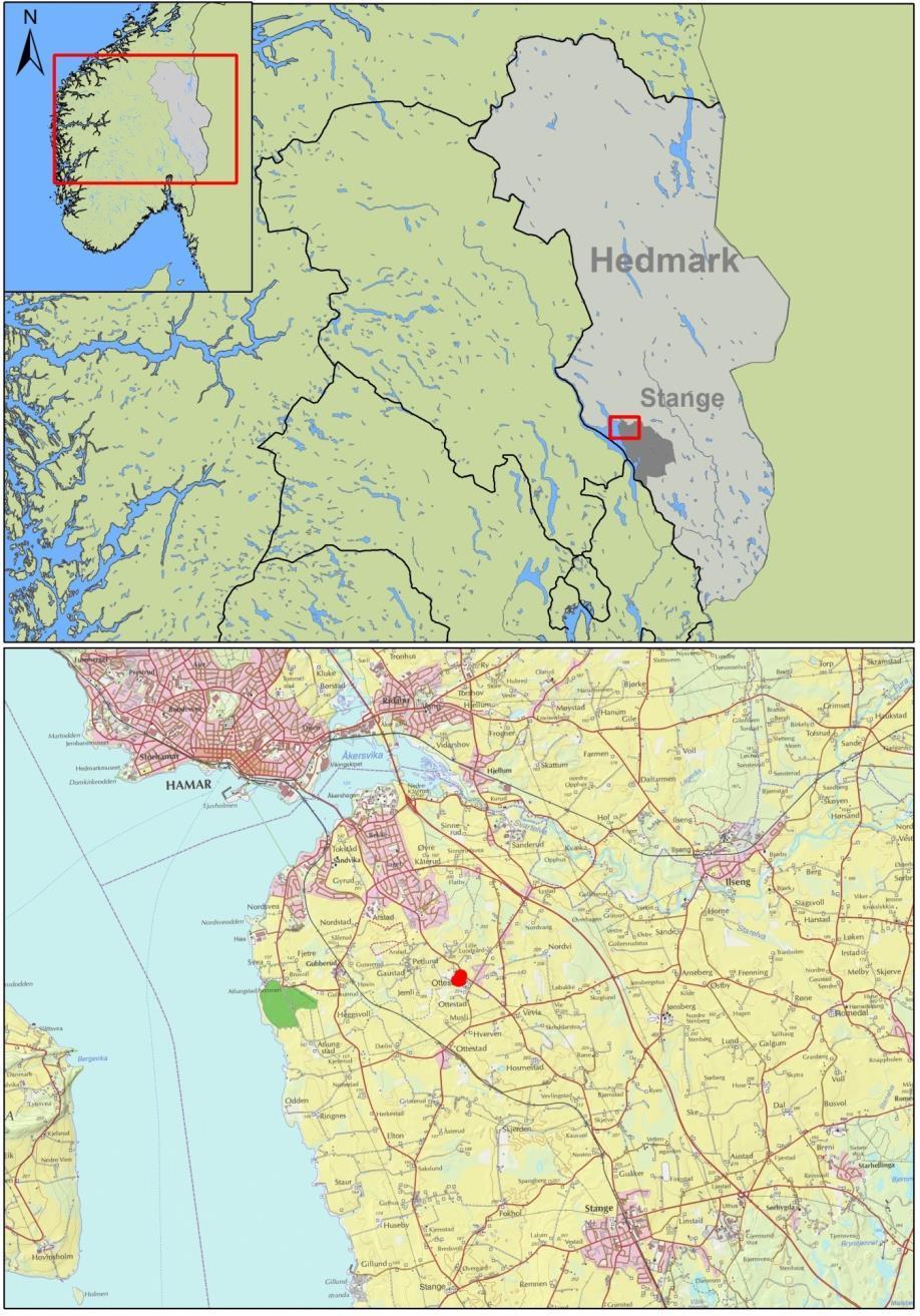 Figur 1: Oversiktskart (Kartgrunnlag: Statens kartverk.