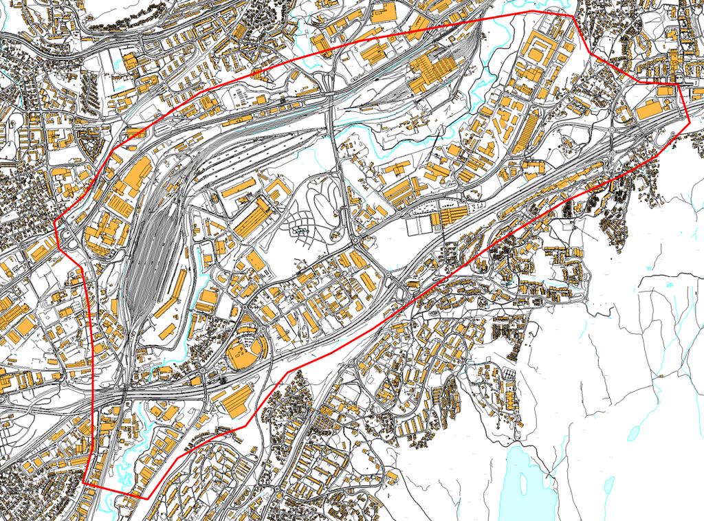 13 3.3 Analyseområde - avgrensing av delmodell alb Nedre K en ve i s Eyde v ei Al fa se t Sam akkvei ruab alen n l A m in te r Nyland Syd Pro f Bi rkel a nds ve i Hovedfokus for analysen er