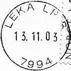 1993 FRIMERKETS DAG LEKA Reg. brukt 24.9.1993 AA Stempel nr.