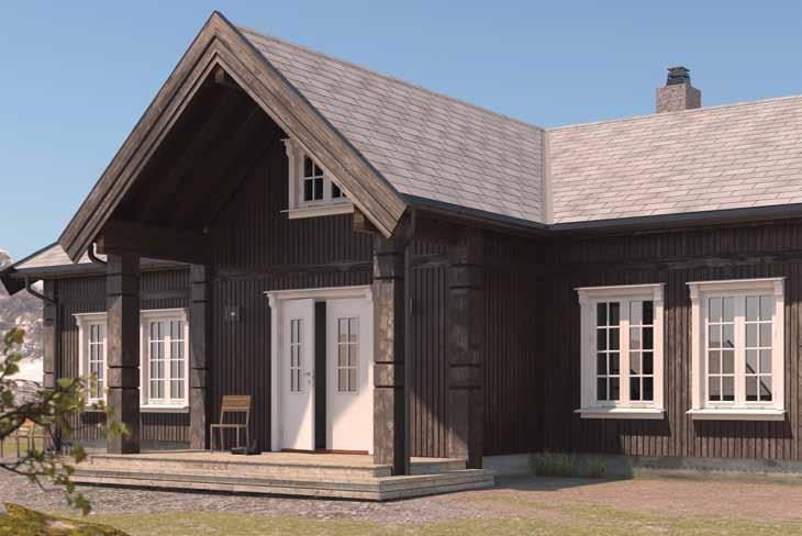 Icopal Takshingel - for hus og hytte Moderne løsninger, bygd på tradisjoner Type Beito, skifer Prinsippet med