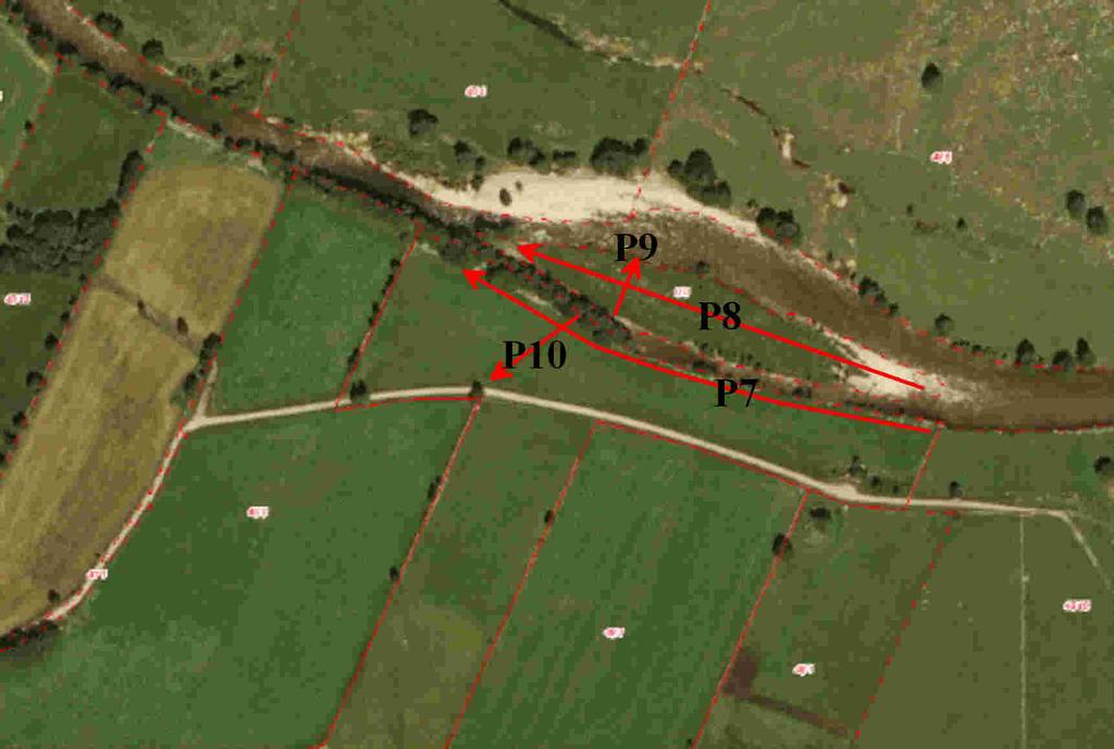 8 4.2 Område 3: Grusøy i Espedalsåna 350 meter vest for Lona På øya i Espedalsåna ble det målt 4 profiler.