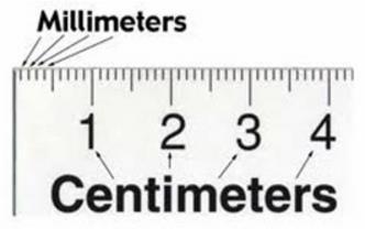 Måleenheten 1 desimeter (dm) 10 cm = 1