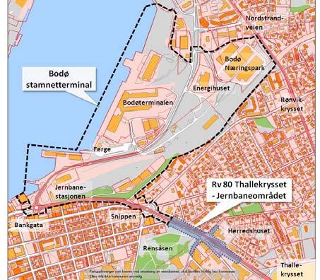 Denne reguleringsplanen knytter sammen planene for Bodø stamnetterminal og for Rv. 80 Hunstadmoen Thallekrysset. Disse tre planene fremmes samtidig for sluttbehandling i bystyret. Rv. 80 blir etter dette sammenhengende regulert fra Hunstadmoen til fergekaia.