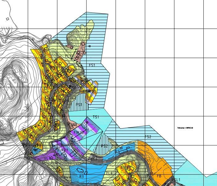 7 (28) Figur 2: Deler av gjeldende reguleringsplan for Nord-Statland Gjeldende reguleringsplan fra 2007 regulerer områdene til reiseliv, parkering, blandet formål forretning/kontor/industri, naust,