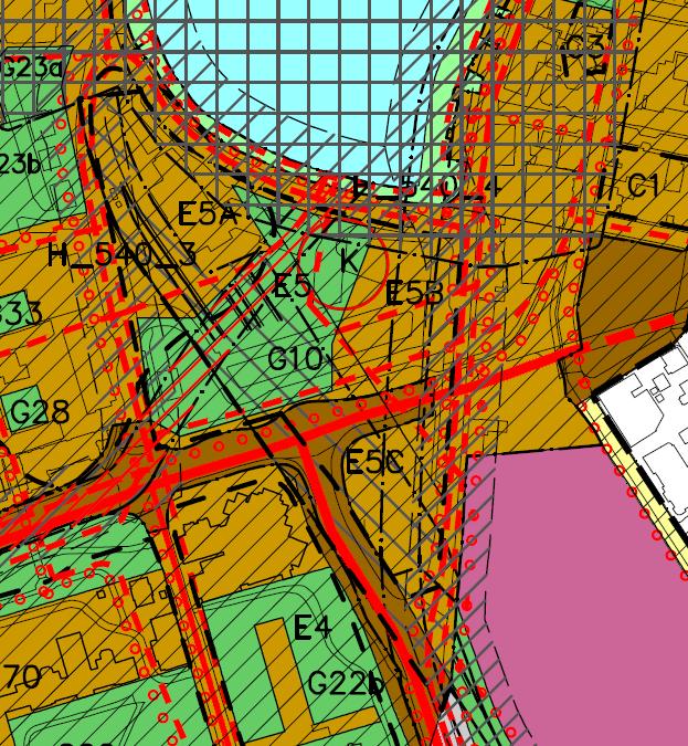 Følgende er formelt på høring: - Jernbaneformål vist i utsnitt - Bestemmelse som fastsetter maksimalt antall parkeringsplasser Endringer i konsekvensvurdering Bylandskap konsekvensene av det justerte