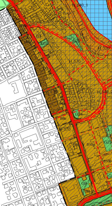 Plankart tidligere høringsforslag Justert plankart Høring Kommunen ønsker gjerne synspunkter på om det er rett å bevare flere bygninger i Løkkeveien sammenlignet med det tidligere høringsforslaget og