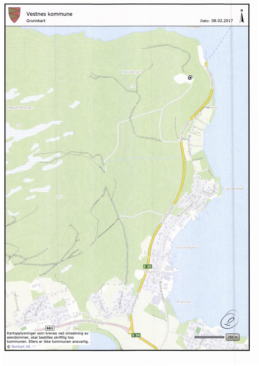 Vestnes kommune Grunnkart Dato: 08.02.2017 F J fl '$(: l n Vorpueneset V:.>stm2sbuk:.