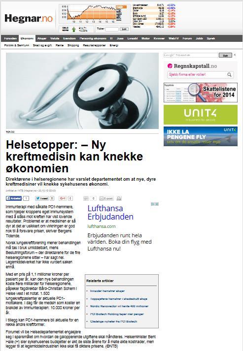 «Norsk lungekreftforening mener behandlingen må tas i bruk umiddelbart, mens Beslutningsforum